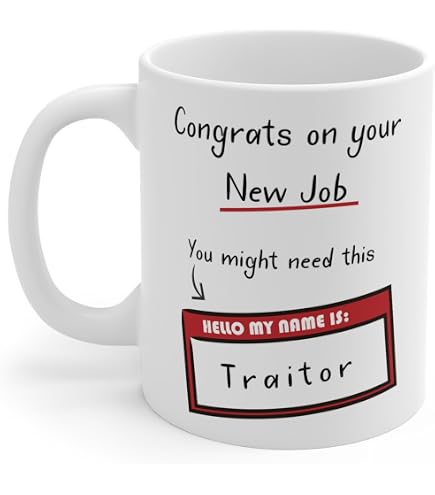 Tazza Umoristica Victorian Print - Hello My Name Is Traitor - 325 Ml - Ceramica Lavabile In Lavastoviglie - Prodotta In UK - copertina