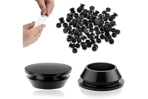 mawmuaw 10 STK Gummistopfen Runde Silikonstopfen Schwarz Gummipfropfen Wasserdicht Verschlussstopfen Gummi Stopfen Gummistöpsel Lochstopfen für Flaschen mit 20-22 mm Loch Möbeln Endkappen Rohre