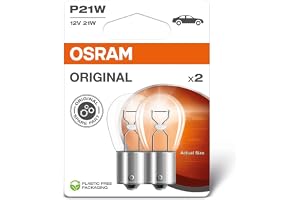 OSRAM ORIGINAL LINE 12V, P21W, lampa sygnalizacyjna, podstawa metalowa, podwójny blister, (2 lampy)