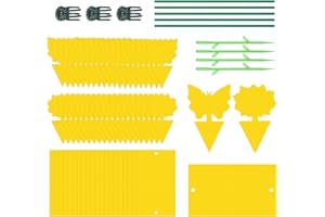STINGMON TRAP 60 PiezasTrampa Moscas, Atrampa Moscas Insectos Amarillo de Doble Cara para Proteger Plantas y Atrapar Moscas, Insectos Voladores