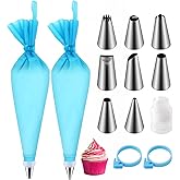 soodyoow 13 Pcs Piping Bags and Nozzles Set, Piping Bags, Piping Nozzles, Icing Bags and Nozzles Set, Icing Piping Kit, Pipin