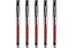 ‎UNI-BALL uni-ball UM-153S Gel Impact breite Tintenroller, 1 mm Spitze, 0,6 mm Strichbreite, rote Tinte, 5 Stück