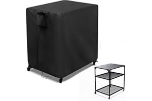 Kingling Outdoor Pizza Oven Table Cover for Ooni Medium Table/Grill Table, Waterproof Outdoor Pizza Oven Stand Covers (Cover Only) - 82 x 61 x 90 cm