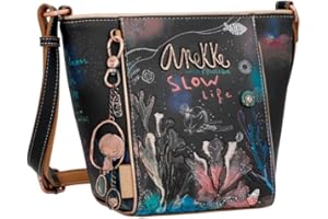 Anekke - Bolso de Mujer - Bandolera Mediana - Bolsa de Hombro Polipiel con 1 Asa - Cierre de Cremallera - Maleta de Mano - Colección Mediterranean - Accesorios y Complementos - 23 x 19 x 12 cm