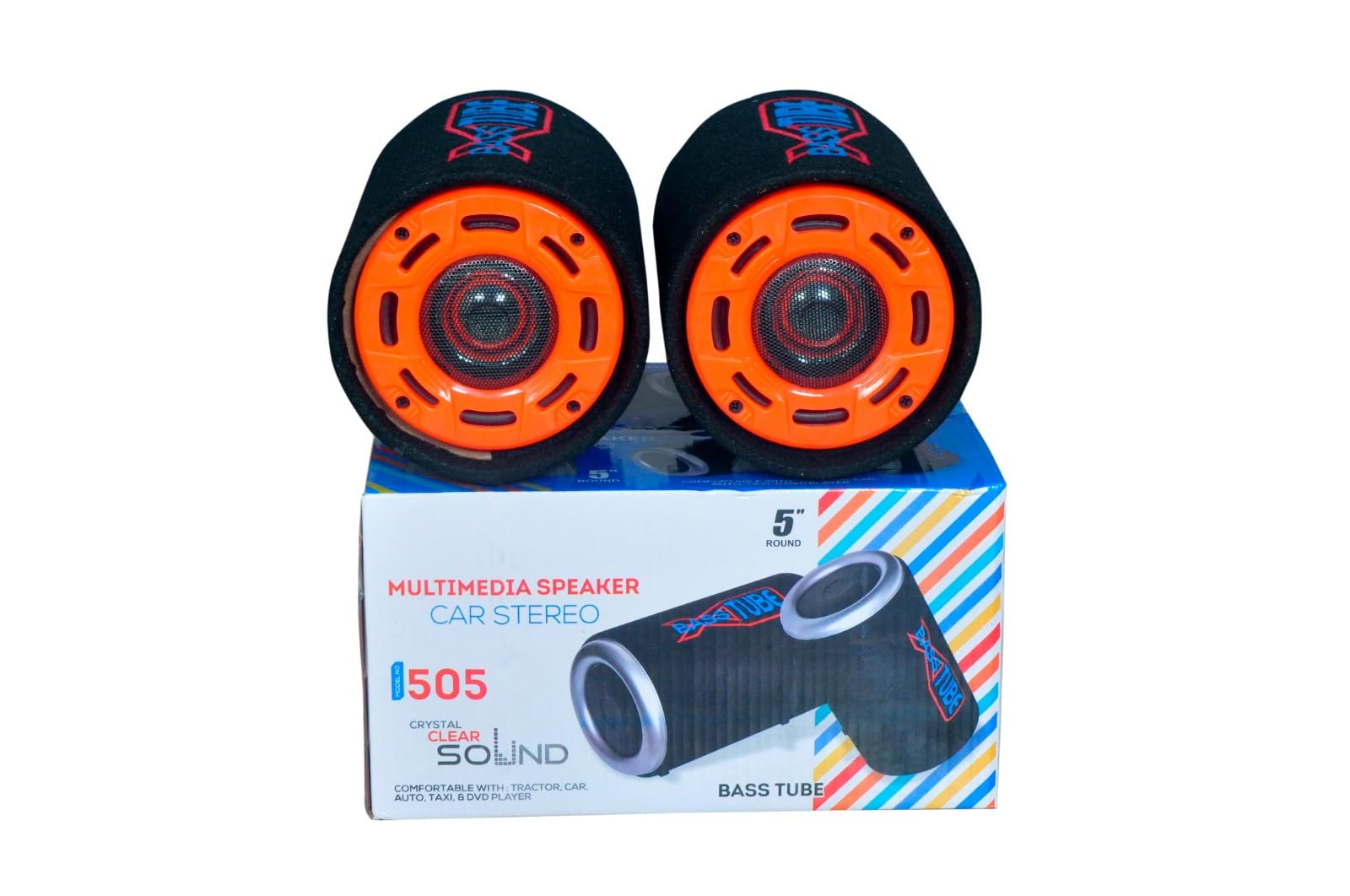 CARSHADE 5inch Multimedia Audio Speaker for Car, Home, Home Theater, Auto, Taxi, Tractor, DVD, Amplifier woofer Speaker Set of 2pcs