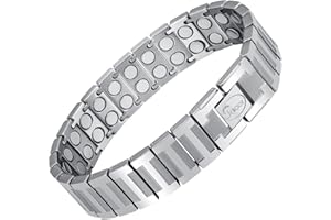 ‎JEROOT JEROOT Magnetarmband für Herren, Reines Titan-Power Herren Magnetische Armbänder Verschluss Armband Magnet Magnetarmband Energet