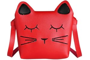 WHATUNEED Cute Little Girls' Shoulder Bag Handbag Purse, Princess Mini Bags, Cat Cross Body Messenger Bag
