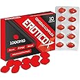 EROTICOX RED 1000mg | Stronger | Longer | Harder | Performance | Extra Strength Enhancing Pills, Stamina Endurance Booster Supplement Pills for Men | 10 Ginseng Tablets