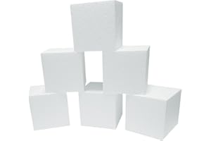 ZIEMER Styroporwürfel Set (12-teilig) 10 cm x 10 cm x 10 cm 12 Stück zum Basteln und Modellbau Modellbauwürfel Bastelwürfel Architekturmodellbau