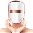 Excefore LED Light Therapy Mask, Light Therapy Acne Treatment LED Mask, 3 Color LED Face Mask Light Therapy Facial Treatment, Therapy Mask for Acne Fine Lines Wrinkles & Rosacea