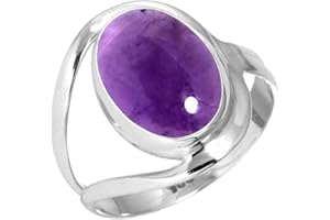 JEWELOPORIUM 925 Sterling Silber Handgemacht Ring for Frau 10x14 Oval Edelstein Statement Schmuck for Gift (99021_R)