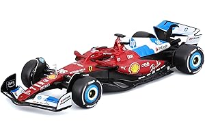 Bburago - Ferrari SF-25 Livrée Miami #16 Charles Leclerc, Miniature de Voiture Diecast à l'échelle 1:43, Réplique de monoplace F1 GP de Miami, Livrée Officielle Ferrari, 3+