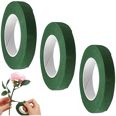 Bloemenlint voor bloemen, 2 stuks, bloemenlint voor boeketten, groene bloemenlint, bloemenlint voor boeketten, verpakking van bloemen, ambachtelijke productie, bruiloftskrans, 27 m x 12 mm
