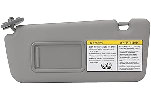 JOROBURO Parasole per Auto, 7432042420B0 ABS Grigio Parasole, Parasole Multifunzione Lato Guida Sinistro con Accessori di Ricambio per Specchio per Il Trucco Compatibile con RAV4 dal 2004 al 2005
