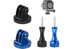 COSSWE Tripod Mount Adapter, Aluminium Tripod Mount Adapter Tripod Mount Adapter Tripod Adapter with Knurled Screws Camera Mount Accessories Compatible with GoPro Hero 9/8/7/6/5 DJI Osmo Xiaoyi Action