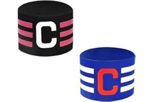 GHEART Football Captain Brassard, Soccer Brassard Professionnel, Rétractable Bande de Capitaine de Football, Élastique Captain Armband, Brassard Capitaine Football, Brassard pour Adulte et Junior,2pc