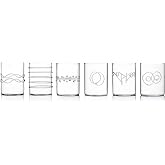 Set Di 6 Tumbler Ichendorf Milano – Collezione Marine Garden, Vetro Borosilicato Fatto A Mano, 35 Cl, Lavabile In Lavastoviglie