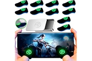 HYDROGELIX® 10x Dedales Gaming Fluorescentes Brillan Oscuridad Garantía de 4 años Protector Dedos Mano, Fundas para Dedos para Juegos, Gaming Finger Sleeve (Negro Luminoso, 10)