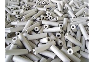 SHOOT-CLUB24 Set: 500 Tonröhrchen für Luftgewehre, Luftpistolen, Co2 Waffen und stärkere Softair - Waffen ab ca. 2 Joule + 10 ShoXx.® Shoot-Club Zielscheiben 14x14 cm mit zusätzlichen grauen Ring und 250 g/m²