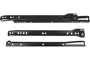 Amig - Zestaw 2 metalowych prowadnic przesuwnych z kółkami - Szyny do szuflad meblowych, szuflad lub szafek - stal - czarna - odporność na obciążenie: 18 kg/para - wymiary: 400 mm