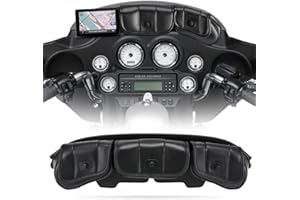 KATUR Sac de Pare-Brise de Moto en Cuir PU avec Fermetures magnétiques pour Sacs de Pare-Brise Harley Touring Street Glide Electra Glide 1996-2013