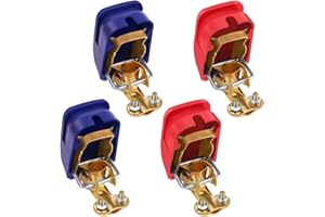 YWKJDDM Autobatterie Klemmen, 2 Paare Auto Batterie Schnellklemmen, 12V Batteriepolklemmen Set Boot, Polklemmen Batterieklemmen für Auto Motorrad Truck Boot Rot Blau