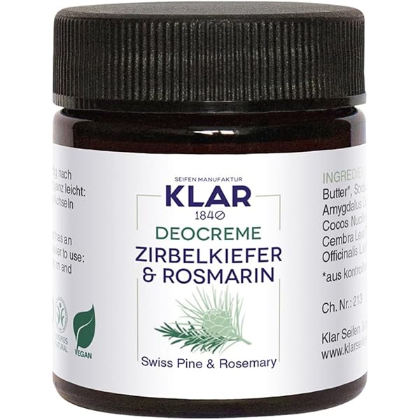 Klar Seifen Deocreme Grapefruit – Aluminiumfrei, 30 Ml, Mit Natron & Sheabutter (Packung Mit 2)