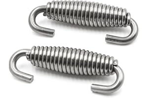 A ABSOPRO Molle per Tubo di Scarico Moto Girevoli in Acciaio Inossidabile Tono Argento (Set di 2)