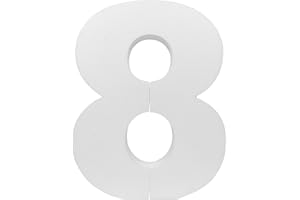 DecoPorex - Numeri 40 cm altezza polistirolo espanso per decorazione di eventi, festeggi, anniversario e compleanni (8)