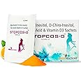THREOS STOPCOS-O Myo Inositol Powder for Women Folic Acid 200 ug D-Chiro-inositol 50 mg and Vitamin D3 400 IU Advanced PCOS Management Myoinositol Supplement 10 Sachets (Pack of 6) supply for 1 month