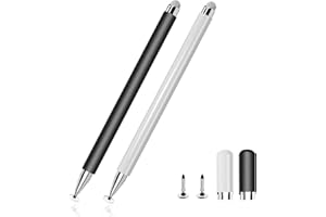 IFREELIFE Stylus Pen for Touch Screens, Universal High Sensitivity Tablet Pen & 2 in 1 Magnetic Cap Stylus for iPhone/iPad/Samsung/Android/Tablet with Replace Tip(White/Black)