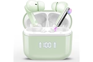 THUNELEC AI Language Translator Earbuds with Audio and Video Calls, 3-in-1 Bluetooth 5.4 Translation Earbuds with 165 Real Time Languages/7 Translation Modes/No Subscription Required, 48H AI Headphones Green
