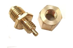 3S SuperSamaStore Valvola Adattatore per Bombola Gas R600a, con Attacco 7/16" Femmina x 1/4" SAE Maschio e Premispillo per Bombole Refrigerazione e Climatizzazione