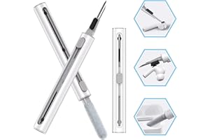 imluckies Limpiador para AirPods 1/2/3 & AirPods Pro, Kit Limpieza de Multifuncional 3 en 1, Ligero & Portátil Clean Kit Compatible con iPhone/Teclado/Laptop/Cámara/Estuche de Auriculares Bluetooth