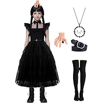 Wednesday Perücken-Set 6-teilig - Komplett-Set Für Cosplay & Karneval