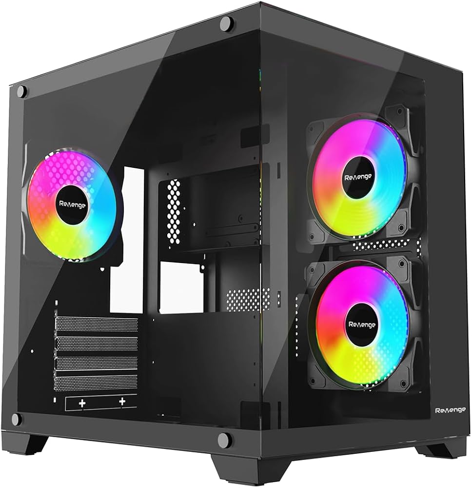 Nova 3 Rgb Fanlı Temperli Cam Panel Boş m-ATX Gaming Oyuncu Bilgisayar Kasası