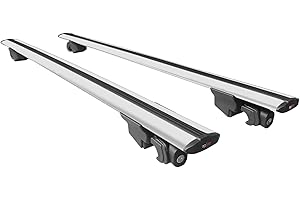 accessorypart Compatible avec Hyundai Tucson (TL) 2016-2021 Hook Barres de Toit Railing Porte-Bagages de Voiture avec verrouillable Alu Gris