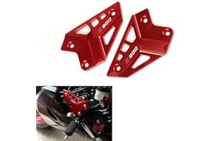 HEIGOAL Motorcycle Foot Peg Protector Heel Guard for Kawasaki Z900 2017-2021 Footrest Plate Aluminum (red)