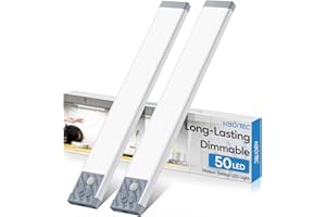 ‎HIBOITEC HIBOITEC Schrankbeleuchtung LED mit Bewegungsmelder, Dimmbar Unterbauleuchte Küche 50 LED Schranklicht, Schrankbeleuchtung Kabellos USB Schrankleuchte akku Für Kleiderschrank, Weißes Licht, 25,5 cm