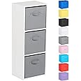 Hartleys 3 Tier White Cube Unit - Grey Storage Boxes
