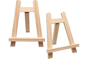 MAIXINNEW 2 Stück Mini Staffeleien Holz (15 x 20 cm), Kleine Staffelei Holz für Bilder, Tischstaffelei Klein für Ausstellung von Malerei, Zeichnung, Bilderrahmen