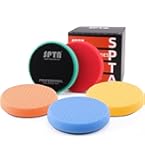Polijstschijven, SPTA 5 stuks 125mm Polijstpads Schuim Voor Polijstmachines, Polijstschijf Voor Het Machinaal Polijsten Van Bekraste En Verweerde Lakken Door Excentrische Polijstmachines