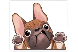 Biomar Labs® 1 x PVC Auto-Adhésif Vinyle Autocollant Chien Bouledogue Français French Bulldog Dog Stickers Auto Moto Voiture Fenêtre Porte B 225