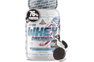 AS American Suplement | Premium Whey Protein | Proteína de Suero de Leche | Aumentar Masa Muscular | Alta Concentración de Proteína WPC80 Pura | Contiene L Glutamina Kyowa Quality® (900 gr, Oreo)