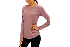 Gyabnw T-Shirt Sportiva Donna Maglietta Sportiva Manica Lunga Spalla in Rete Maglie Palestra Donna Girocollo Fitness Yoga Corsa Danza