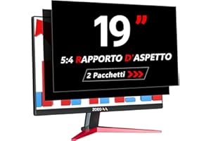 ZOEGAA Confezione da 2 Pellicole Privacy Monitor 19 Pollici per Computer 5:4 - Filtro Privacy Antiriflesso con Protezione Luce Blu per PC, Rimovibile a Doppia Faccia, Protezione Dati a 180°
