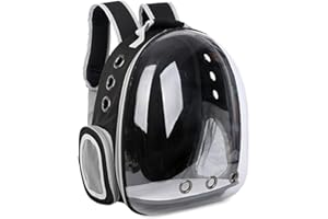 BEITO Pet Carrier Sac À Dos Espace Capsule Bulle Sac À Dos Transparent pour Les Chats Et Chiots Airline-approuvés pour Voyage, Randonnée, Marche Et Utilisation en Extérieur