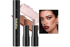 TIMIPOO Barra de contorno de doble extremo, resaltador, pluma de contorno, barra de resaltador, corrector de maquillaje de doble cabeza Contour Cream Set Facial Contour Pen Stick (02#Sombreado+resaltador)