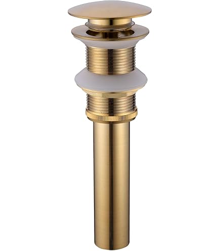TRUSTMI Waschbeckenarmatur Aus Messing – Edler Wasserhahn Mit Gebürstetem Gold-Finish