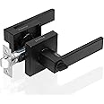 Plantex Brass New Age Bathroom Door Locks/Key-Less Door Lock Set For Bedroom/Balcony/Office/Storeroom - Reversible Design (Black Finish, 30Mm To 50Mm Door Range)